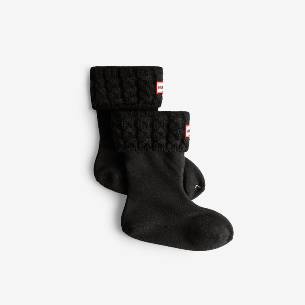 Hunter Kids Black Boot Socks